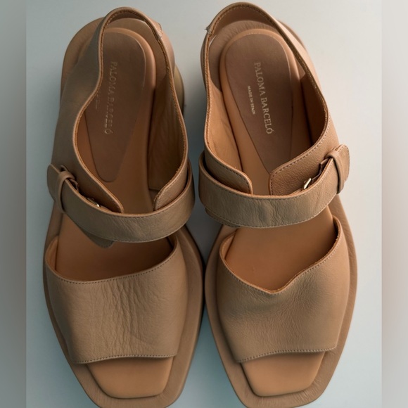 Paloma Barcelo Mamore Napasoft Slingback Sandals in Nocciola EU39 /US 8.5/9.0